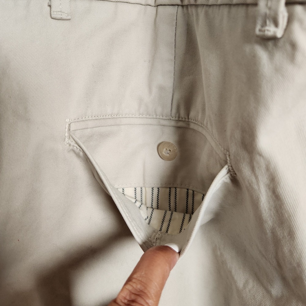 Gap Men New Slim Clean Khaki Chino Pants Tan 34x34 Actual 34x33 Casual - Picture 3 of 10